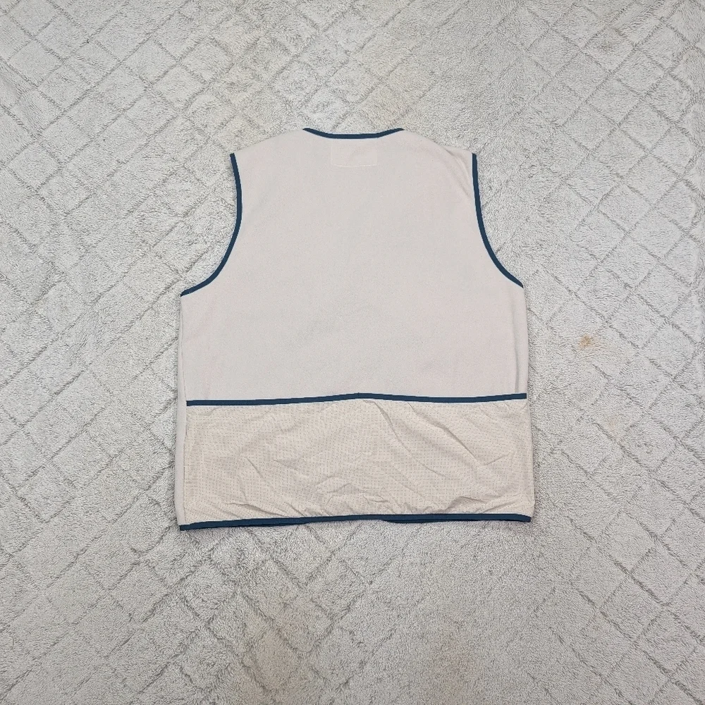 Bad Birdie Vest Jacket XXL White Silver Birch Bel Air Fleece Zip Up Golf